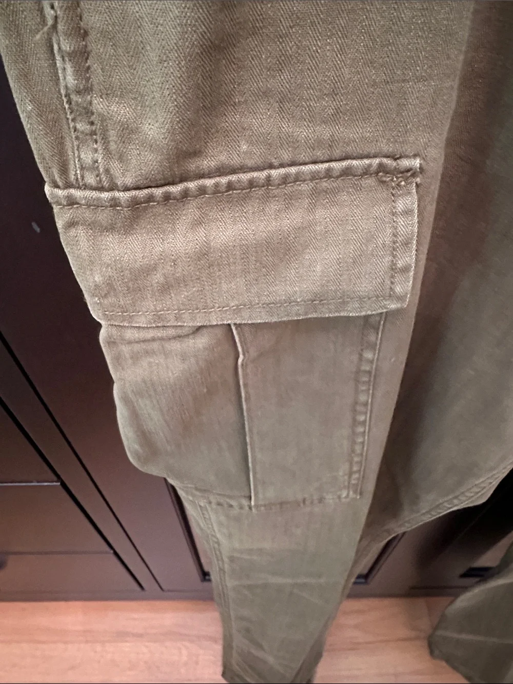 J. Crew Mercantile Men's Olive Cargo Pants with Utility Pockets